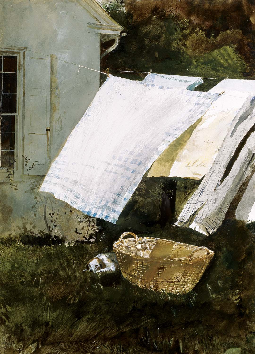 Andrew Wyeth (American, 1917 – 2009), Light Wash, 1961, watercolor on paper, 30 ¼ x 22 in., Gift of an Anonymous Donor, AG.1980.6.1. © [YEAR OF PUBLICATION] Wyeth Foundation for American Art/Artists Rights Society (ARS), NY.