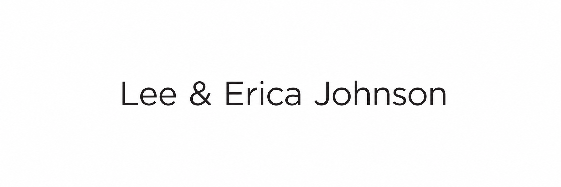 Lee and Erica Johnson