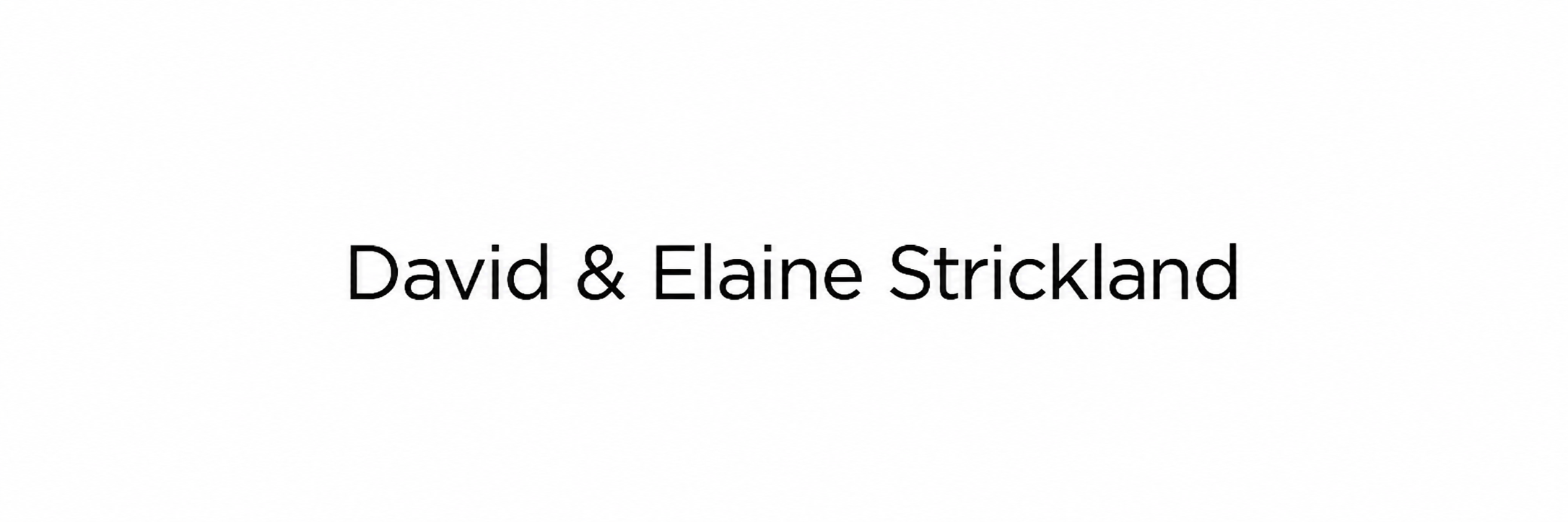 David and Elaine Strickland