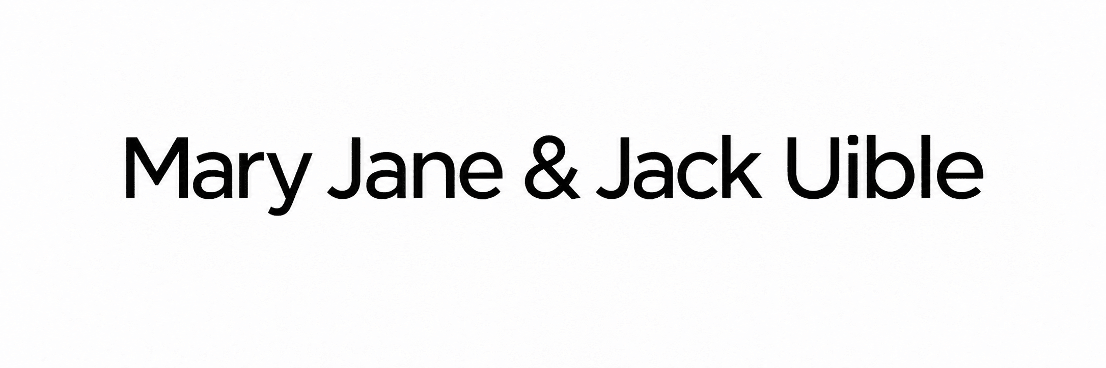 Mary Jane & Jack Uible